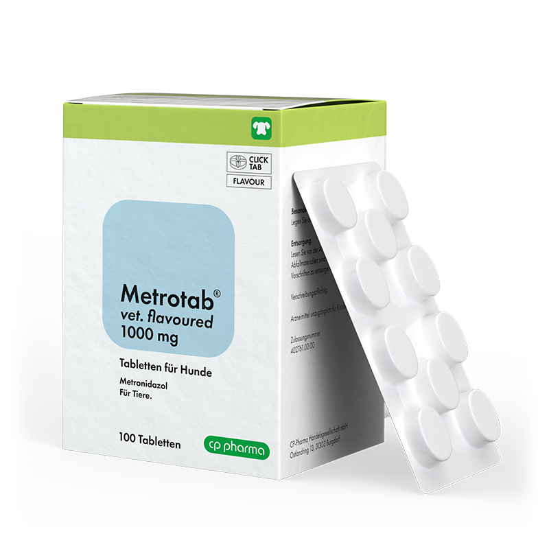 Metrotab vet. flavoured 1000 mg, 100 Tabl.