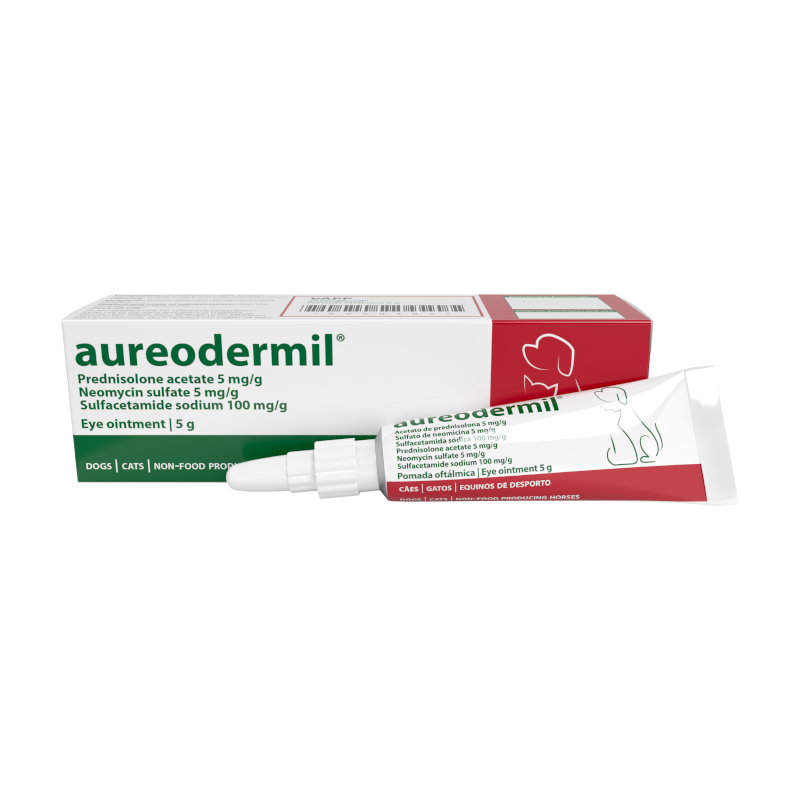 Aureodermil 5 mg/g + 5 mg/g + 100 mg/g Eye ointment, 5 g